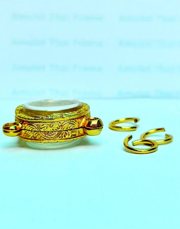 กรอบลูกอม สามห่วงหน้าแบน ขนาด 20 mm.สีทอง -D03 - Image 2