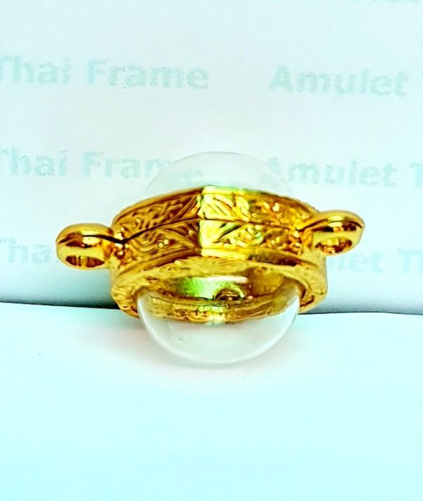 กรอบลูกอม สามห่วงกลมหน้านูน สีทอง-D02 ขนาด 19 mm. - Image 4