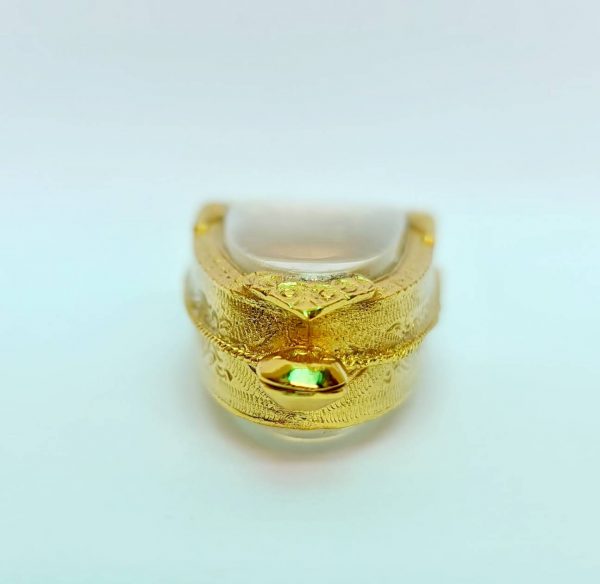 กรอบพระหลวงปู่ทวดเตารีด 59  สีทอง T04 ขนาด 25*40*13mm. - Image 2