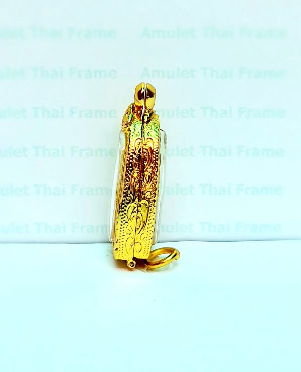 กรอบพระ ตลับพระ พระรอดใหญ่ สีทอง T08 - Image 2
