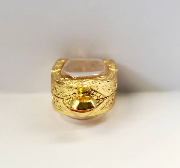 กรอบพระ ตลับพระ พระรอด 100 สีทอง -T09-1 ขนาด 17*28*7 mm. - Image 3