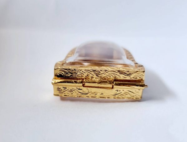 กรอบพระ ระฆังพ่อเกษม สีทอง N01 ขนาด 27*40*7.5 mm - Image 2