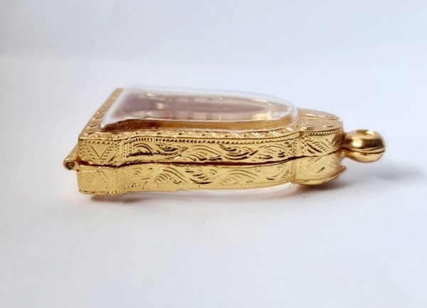 กรอบพระ ระฆังพ่อเกษม สีทอง N01 ขนาด 27*40*7.5 mm - Image 3