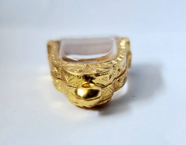 กรอบพระ ระฆังพ่อเกษม สีทอง N01 ขนาด 27*40*7.5 mm - Image 4