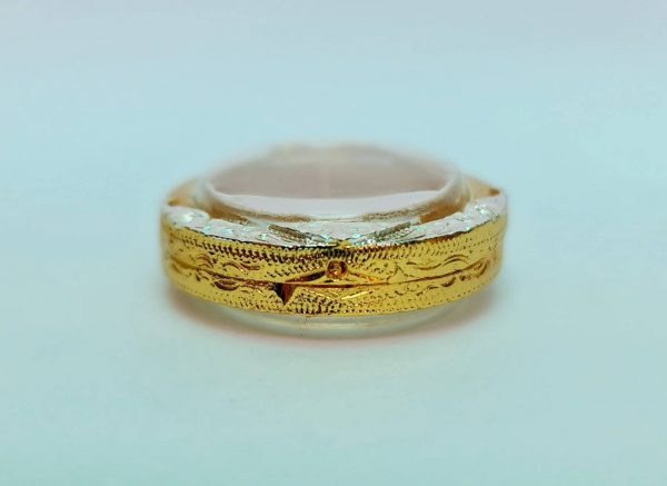 กรอบพระไข่พ่อแดง  สีทองเงิน ฺB06-4 ขนาด 28*38*4.4 mm. - Image 3