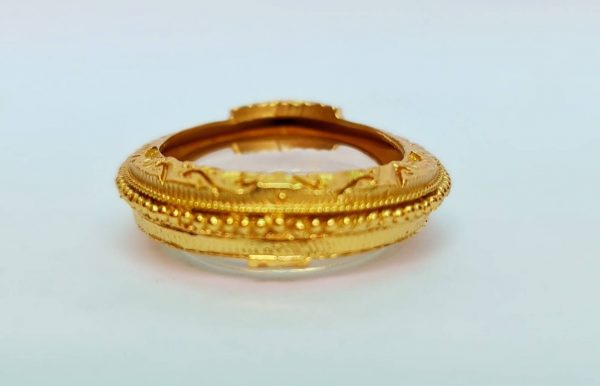 กรอบพระเหรียญพ่อชื่่น สีทอง ฺB05 ขนาด 27*37*4.7 mm. - Image 4