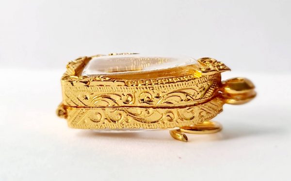 กรอบพระรอดจิ๋ว สีทอง T07 ขนาด 13*26*6 mm. - Image 2