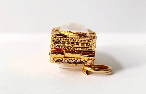 กรอบพระรอดจิ๋ว สีทอง T07 ขนาด 13*26*6 mm. - Image 3