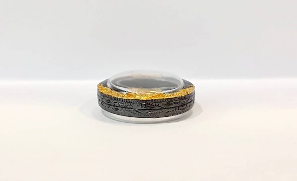 กรอบพระไข่พ่อแดง  สีดำทอง B06-2 ขนาด 28*38*4.4 mm. - Image 4