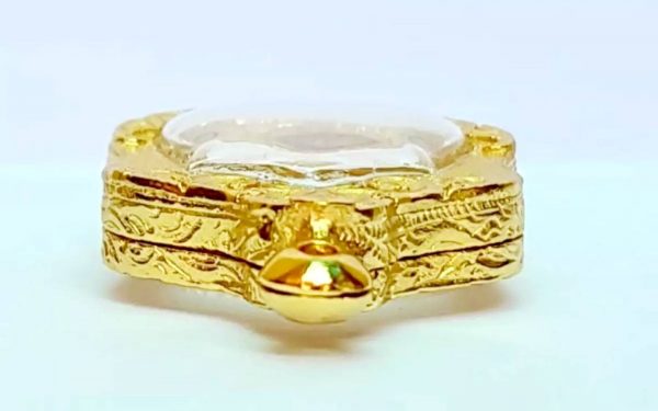 กรอบพระ เสมาปู่ทิม สีทอง -Q06 ขนาด 2.5*4.4*0.5 cm - Image 2