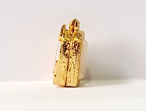 กรอบพระ ใบมะขามจิ๋ว สีทอง I02 ขนาด 0.8*1.4*0.5 cm. - Image 2