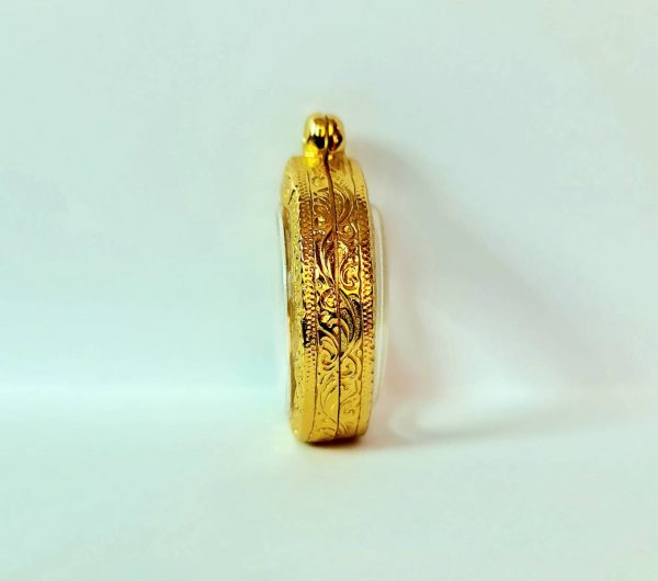 กรอบพระ ไข่พ่อสิงห์ สีทอง -R03 ขนาด 2.6*4.3*0.7 cm. - Image 2