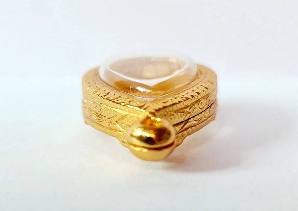 กรอบพระหยดน้ำจิ๋ว สีทอง - J01 ขนาด 1.4*2.0*0.5 cm. - Image 2