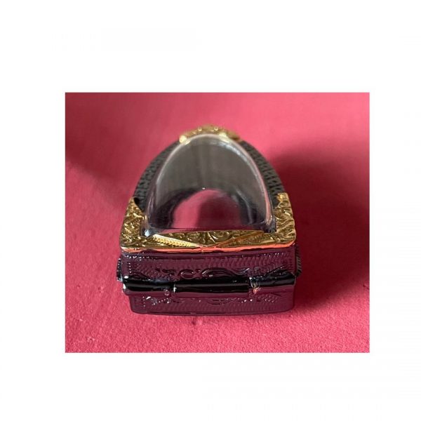 กรอบพระ หลวงปู่ทวด59 สีดำทอง T04-2 ขนาด 24x38x10 mm. - Image 2